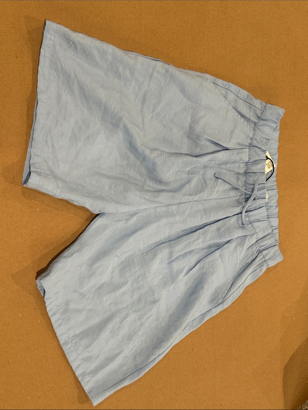 Zara Light Blue boys/mens Casual Drawstring Shorts modal blend